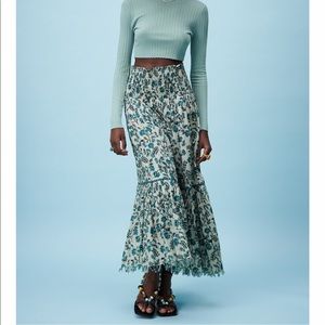ZARA PRINTED MIDI SKIRT